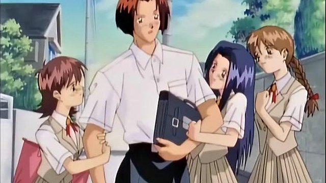 Busty anime teen screams as she drips cum