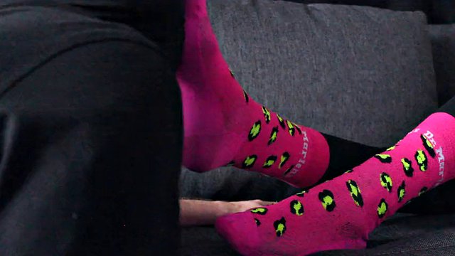 tGoS - Chaussettes Dr. Martens roses à imprimé léopard, 33 jours de port