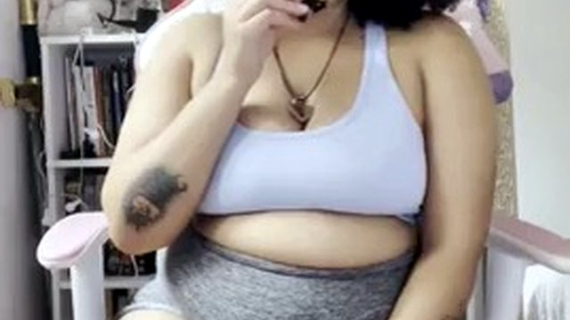 BBW Farts on Microphone with Thight Shorts JOI