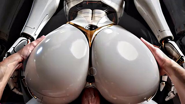 Robot sexual es follado por detrás y quiere correrse dentro - Primer plano POV AI