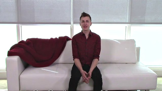 Young twink blows a dick and gets a fat facial