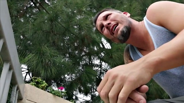 Beautiful big tits babe with a hairy pussy gets ruined outdoors