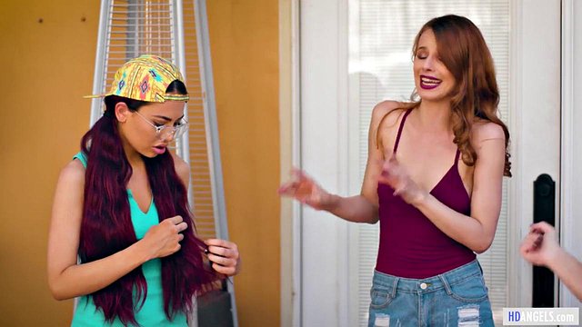 Slutty College Students Aidra Fox, Jillian Janson and Sabina Rouge Ravage Nerdy Teen Aria