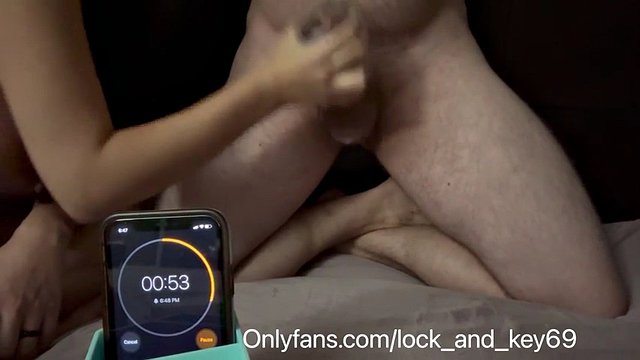 New Game, can he last the 3 Minutes?! Ruined Orgasm, Chastity, Denial