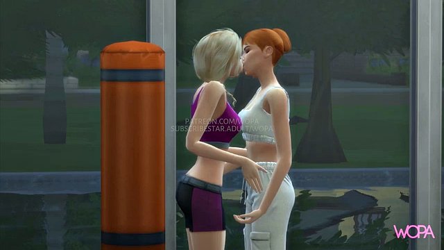 Lesbian friends fall in love and have sex in the gym