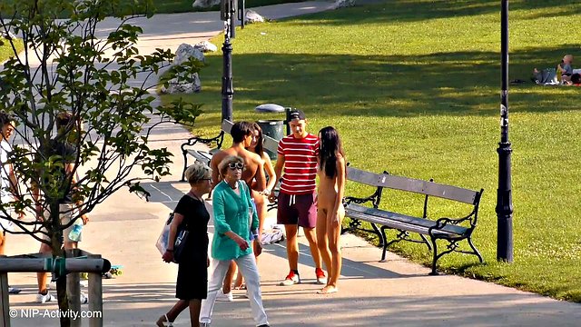 Aiko May Flashes Shaved Pussy in Public Vienna 3
