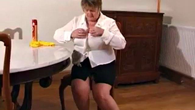 BBW Mature English Amateur in Corselette