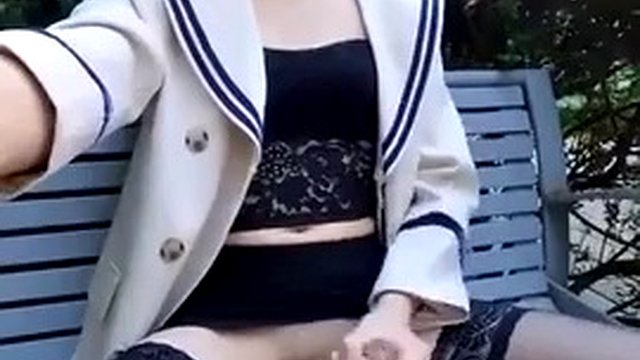 CD ナイロン ヒールと公開オナニー中国人ニューハーフ