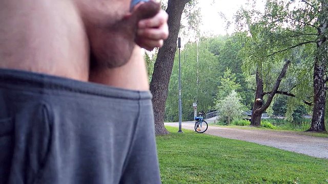 Hairy uncut cocks little morning walk and piss