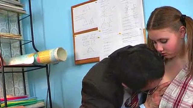teacher is getting wet blowjob