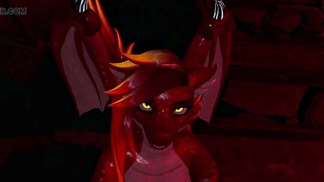 POV futa dragon teasingly strokes your cock before riding it and finishes you off with boobjob (chillout vr)