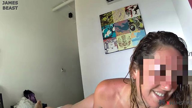 Luna di miele in Sri Lanka - sesso bollente, gemiti rumorosi e orgasmo - coppia russa amatoriale