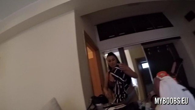 Hidden Camera When Helen Star Masturbate In Kitchen