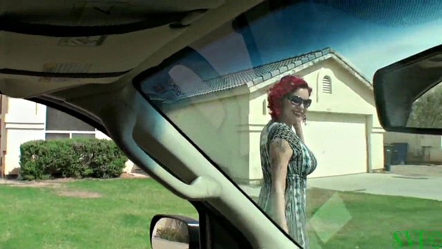 Busty MILF's Neighborly Blowjob